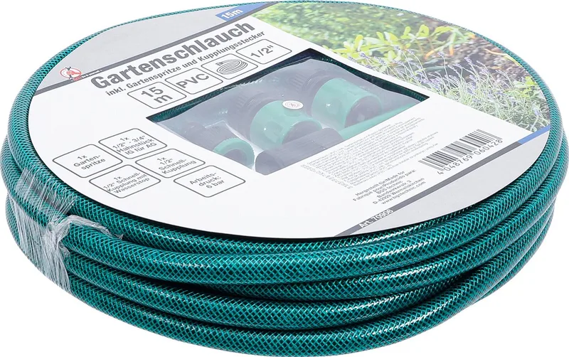Tuinslang PVC incl. tuinsproeier en koppelstekker 1/2 15 meter by BGS technic – product image
