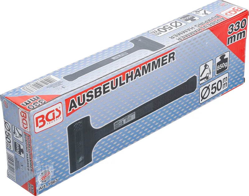 Uitdeuk hamer 850 gr - anti terugslag - BGS1863 van BGS technic, Zwart – productafbeelding