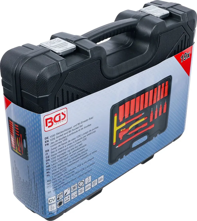 VDE-dopsleutel- en dopsleutelbitset - 3/8 - 19 delig de BGS technic – image du produit