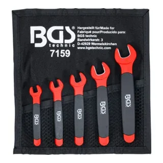 VDE-Einmaulschlüssel-Satz 7159, SW 7 - 14 mm, 5-tlg. von BGS technic – Produktbild