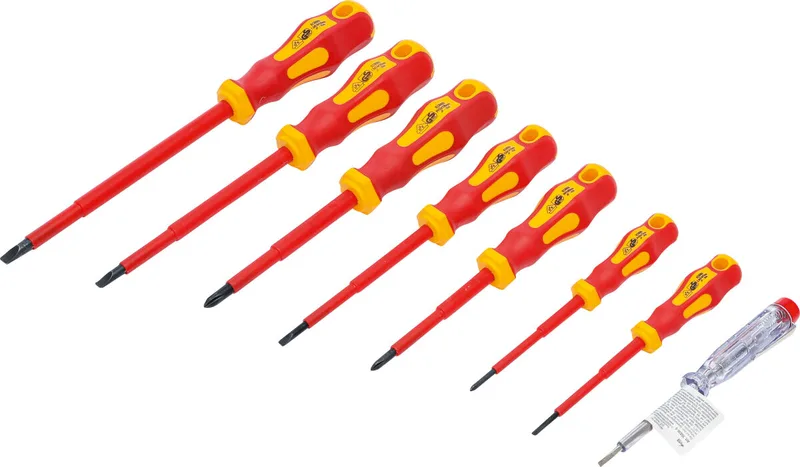 VDE Schraubendreher Satz 8-tlg. Schlitz + PH und Spannungsprüfer von BGS technic – Produktbild