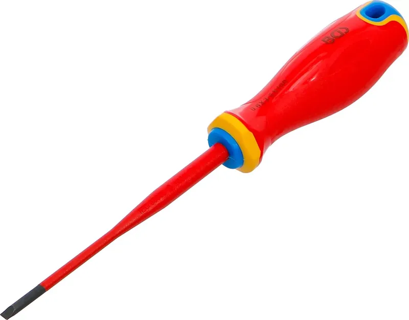 VDE schroevendraaier - extra dunne punt - sleufkop, 3,5 mm by BGS technic, Blue – product image