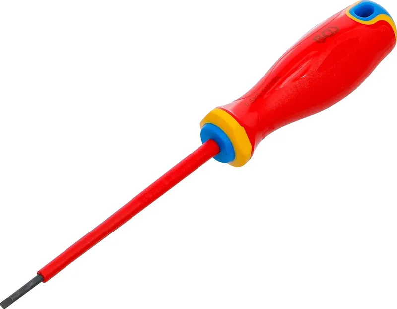 VDE schroevendraaier - extra dunne punt - sleufkop, 3 mm de BGS technic, Bleu – image du produit