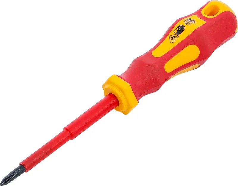VDE-schroevendraaier kruiskop PH1 bladelengte 80 mm - 4926 van BGS technic, Geel – productafbeelding