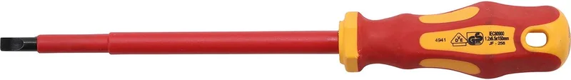 VDE-schroevendraaier sleuf 6,5 mm bladlengte 150 mm - 4941 van BGS technic, Geel – productafbeelding