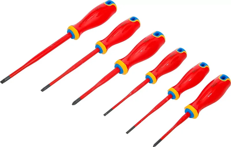 VDE schroevendraaierset - extra dunne punt - 6 delig de BGS technic, Bleu – image du produit