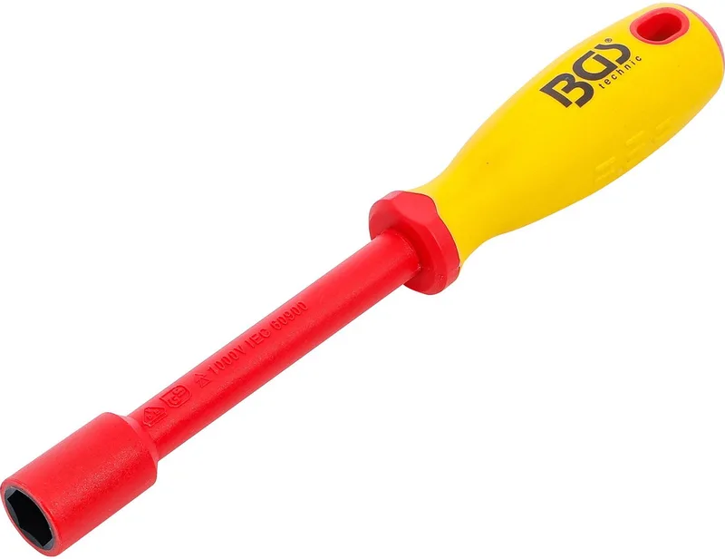 VDE-Steeksleutel-schroevendraaier Zeskant SW 14 mm Bladlengte 125 mm - 71094 by BGS technic, Yellow – product image