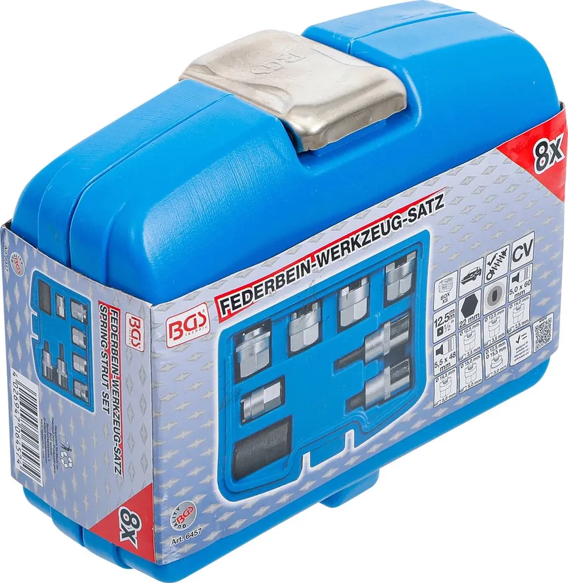 Veerpoot gereedschapset 8 delig van BGS technic, Blauw – productafbeelding