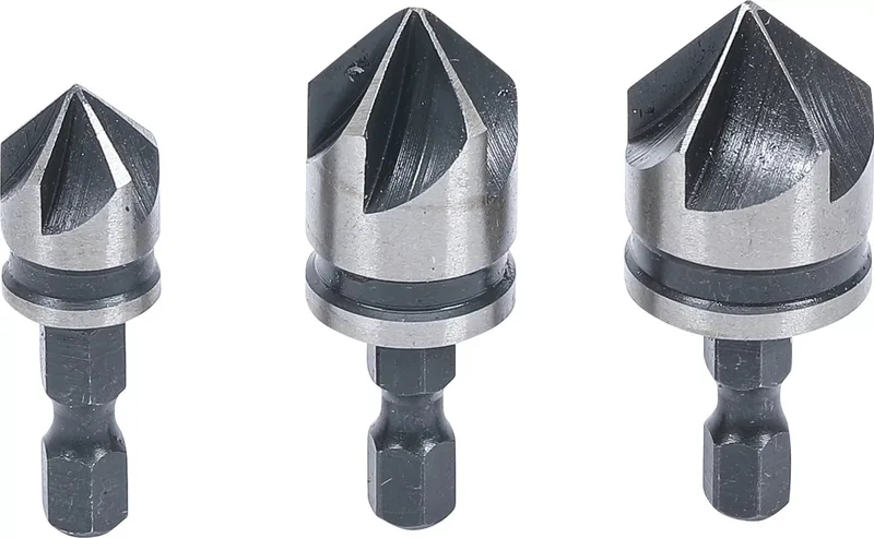 Verzink-bitset - HSS - 1/4 - 12 - 16 - 19 mm - 3 delig von BGS technic – Produktbild