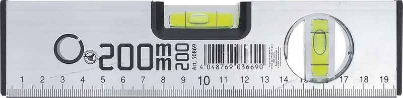 Waterpas 200 mm van BGS technic, Zilver – productafbeelding
