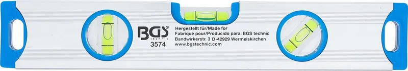 Waterpas aluminium 300 mm van BGS technic, Blauw – productafbeelding