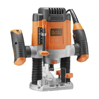 1200W 1/4" bovenfrees 11 acc koffer - KW1200EKA-QS de Black+Decker, Orange – image du produit 3 sur 6