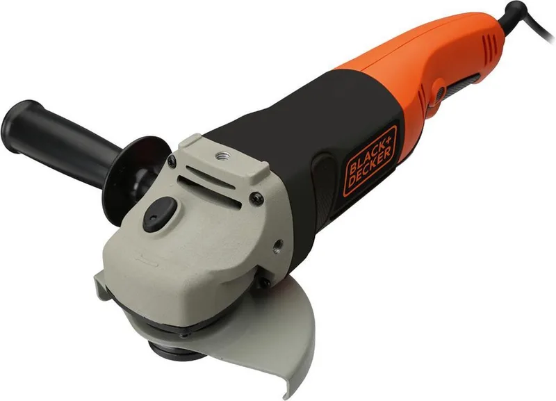1200W 125mm haakse slijper, 12.000 t.p.m., schakelaar met nulspanningsbeveiliging - KG1202-QS de Black+Decker – image du produit