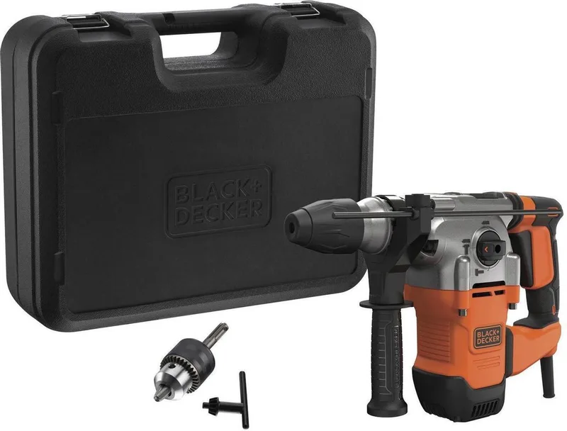 1250W 3.7J Pneumatische boorhamer met accessoires in koffer - BEHS03K-QS de Black+Decker – image du produit 1 sur 6