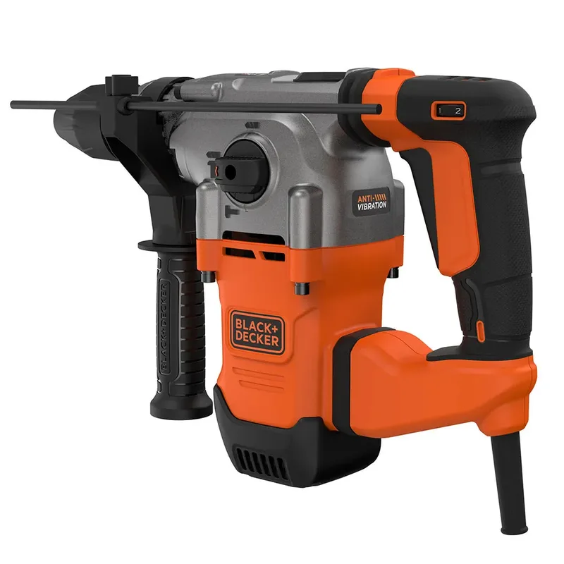 1250W 3.7J Pneumatische boorhamer met accessoires in koffer - BEHS03K-QS de Black+Decker – image du produit 3 sur 6