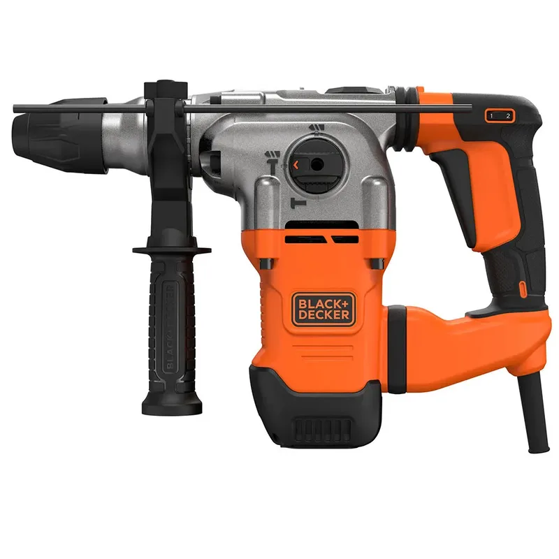 1250W 3.7J Pneumatische boorhamer met accessoires in koffer - BEHS03K-QS de Black+Decker – image du produit 2 sur 6