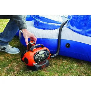 160 PSI compressor ACDC 18V zonder accu - BDCINF18N-QS van Black+Decker, Zwart, Oranje – productafbeelding 6 van 6