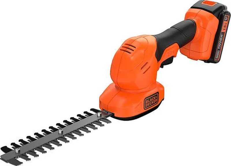 18V 2.0Ah Gras- en struikschaar met verwisselzonder accu en lader bladen - BCSS18D1-QW von Black+Decker – Produktbild 1 von 6