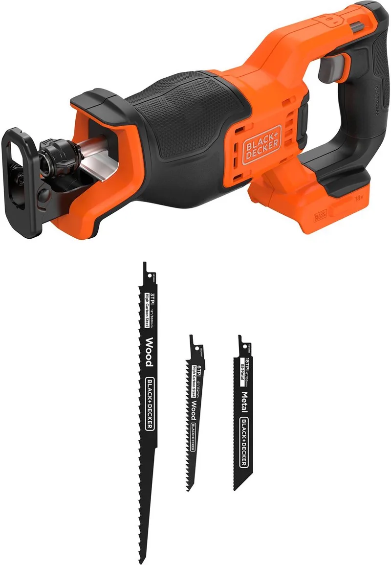 18V Brushless Reciprozaag (zonder accu en lader) - BLCR78N-XJ van Black+Decker – productafbeelding
