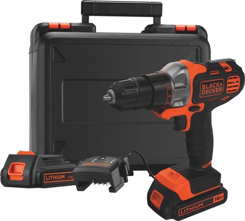 18V Multievo™ Lithium Ion accu schroefboormachine met uitbreidingsmogelijkheden (multitool) von Black+Decker – Produktbild