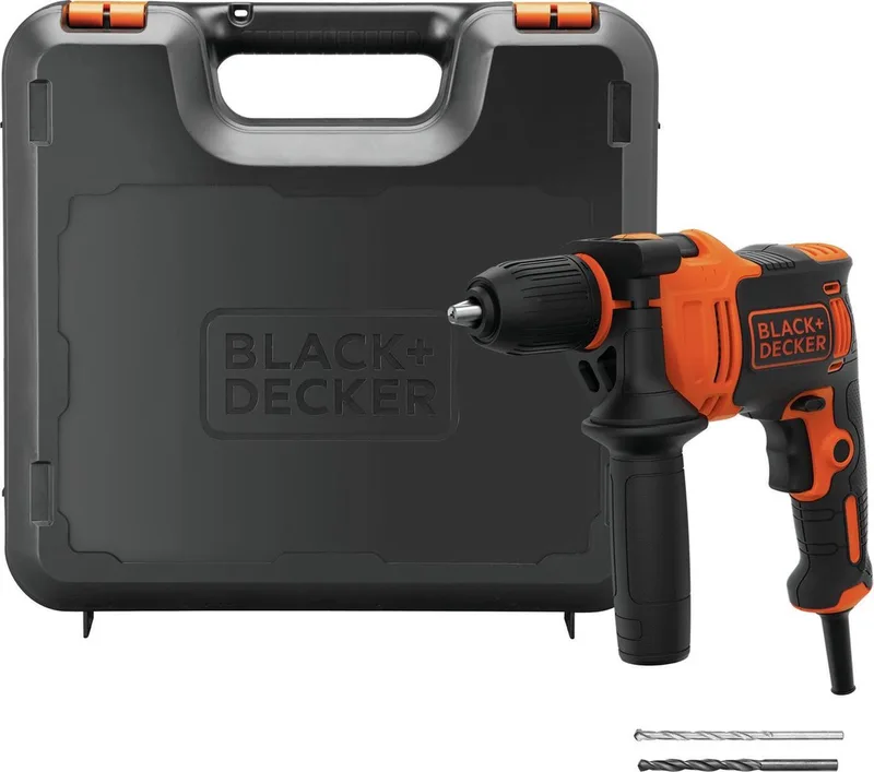 550W klopboormachine, 1 snelheid, koffer - BEH550K-QS van Black+Decker – productafbeelding