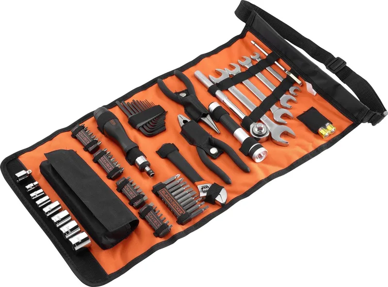 71 delige oprolzonder accu en lader auto-motive gereedschapsset - A7144-XJ van Black+Decker, Zwart – productafbeelding 1 van 2