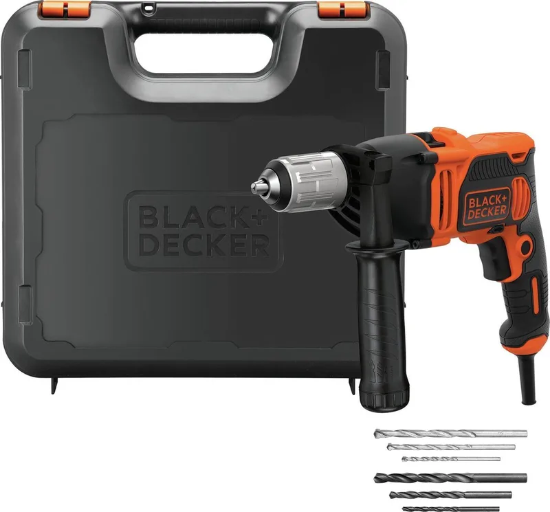 850W klopboormachine, 1 snelheid, koffer - BEH850K-QS von Black+Decker – Produktbild 1 von 2