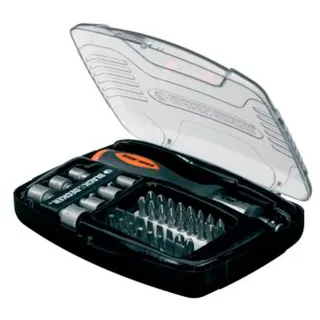 A7062 Serie - Schroevendraaierset - 40-delig - Ratelsysteem - Ergonomische Handgreep - Inclusief Etui by Black+Decker, Black – product image 2 of 5