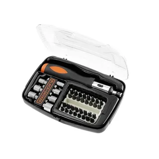 A7062 Serie - Schroevendraaierset - 40-delig - Ratelsysteem - Ergonomische Handgreep - Inclusief Etui by Black+Decker, Black – product image 4 of 5