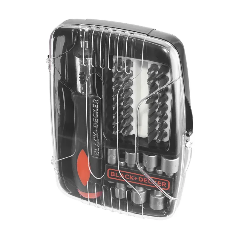 A7062 Serie - Schroevendraaierset - 40-delig - Ratelsysteem - Ergonomische Handgreep - Inclusief Etui by Black+Decker, Black – product image 3 of 5