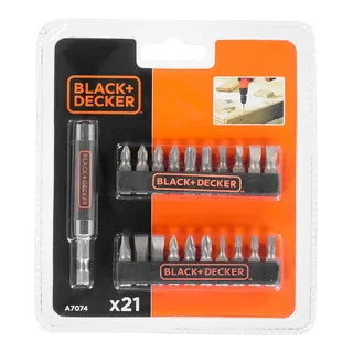 A7074-XJ - Schroefbitset - 21-delig - Magnetische Houder by Black+Decker – product image 2 of 2