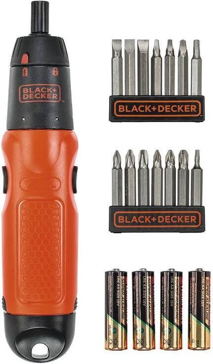 Accu schroevendraaier A7073, 19-delig van Black+Decker – productafbeelding