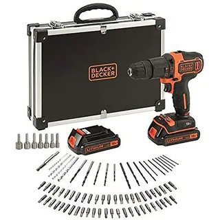 Perceuse Avec 80 Accessoires 2 Batteries Et Mallette De Transport Bdchd18bafc-qw 1.5ah de Black+Decker – image du produit 3 sur 4