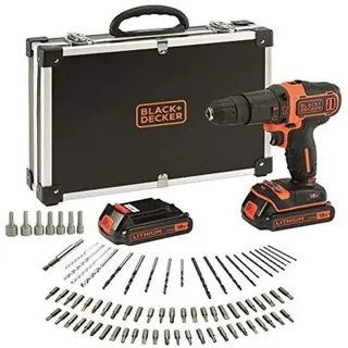 Perceuse Avec 80 Accessoires 2 Batteries Et Mallette De Transport Bdchd18bafc-qw 1.5ah de Black+Decker – image du produit 2 sur 4