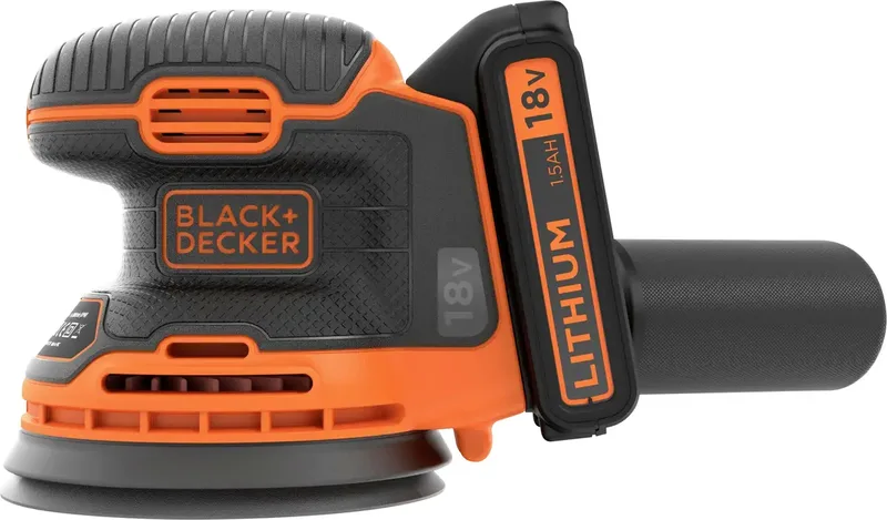 BDCROS18-QW Ponceuse excentrique sans fil + batterie, + chargeur 18 V Ø 125 mm de Black+Decker – image du produit