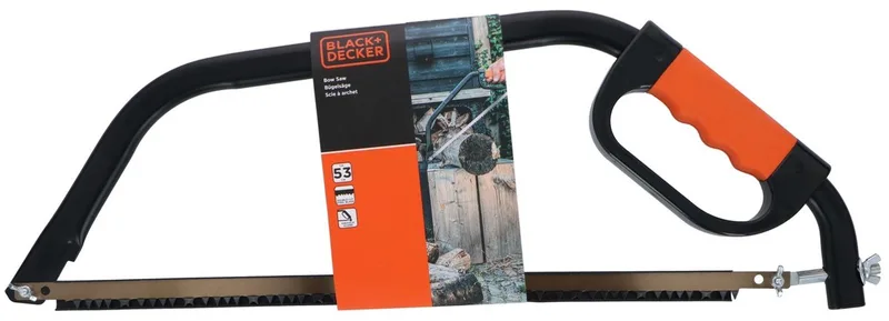 Beugelzaag BXGTTO7032 - 21"/ 53CM - Zachte Comfortgreep - Schokabsorberend - Knokkelbescherming - Staal - Zwart/Oranje de Black+Decker – image du produit