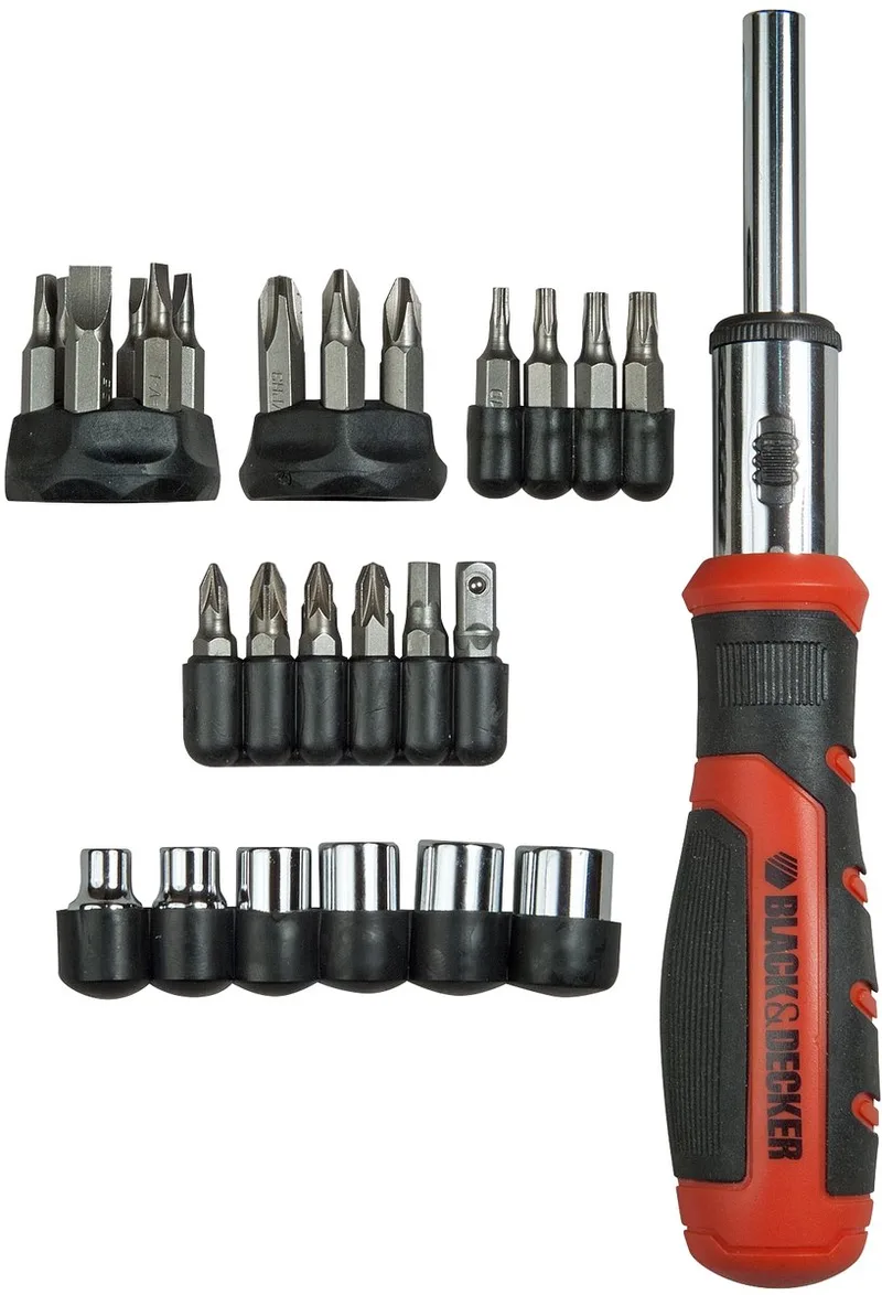 Bit set with screwdriver Black & Decker BDHT0-62130 29 Onderdelen by Black+Decker, Black, Red – product image 1 of 4