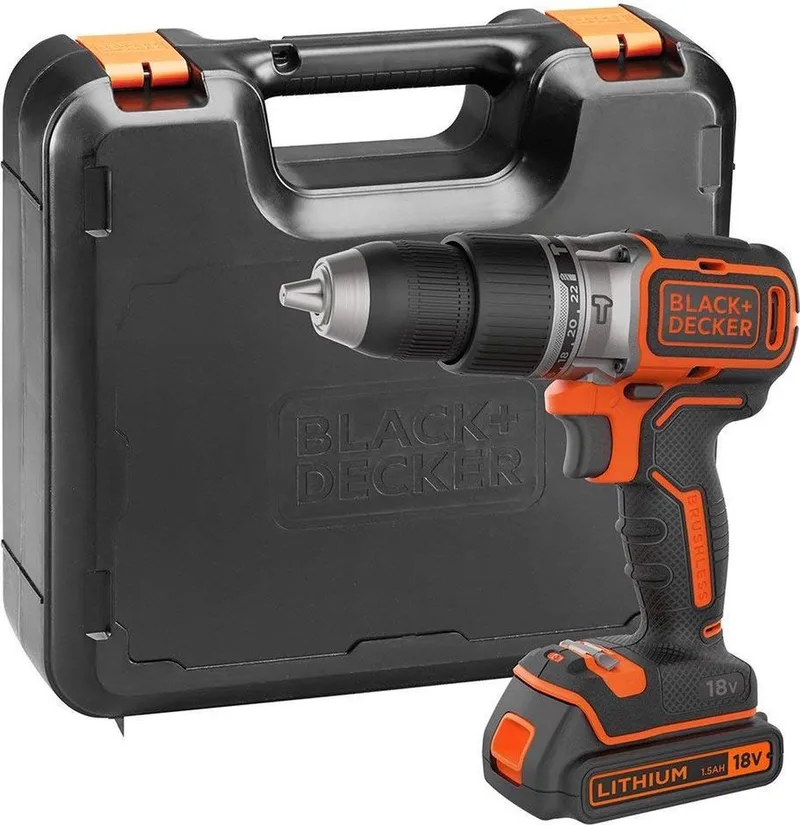BL188K-QW Accu Klopboormachine - 18V - incl. accu en lader van Black+Decker – productafbeelding 1 van 3