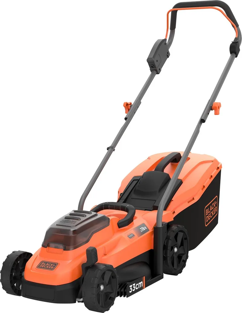 BLACK+DECKER 2x 18V 2.5Ah 33cm Grasmaaier inclusief accu en lader, 35L opvangbak - BCMW3318L2-QW by Black+Decker – product image