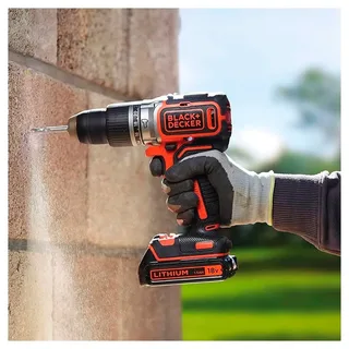 Gereedschap - 18V ACCU-klopboor-/schroefmachine, 2x accu 2,0 Ah, Li-Ion, lader BCD383D2XK-QW de Black+Decker – image du produit 3 sur 6