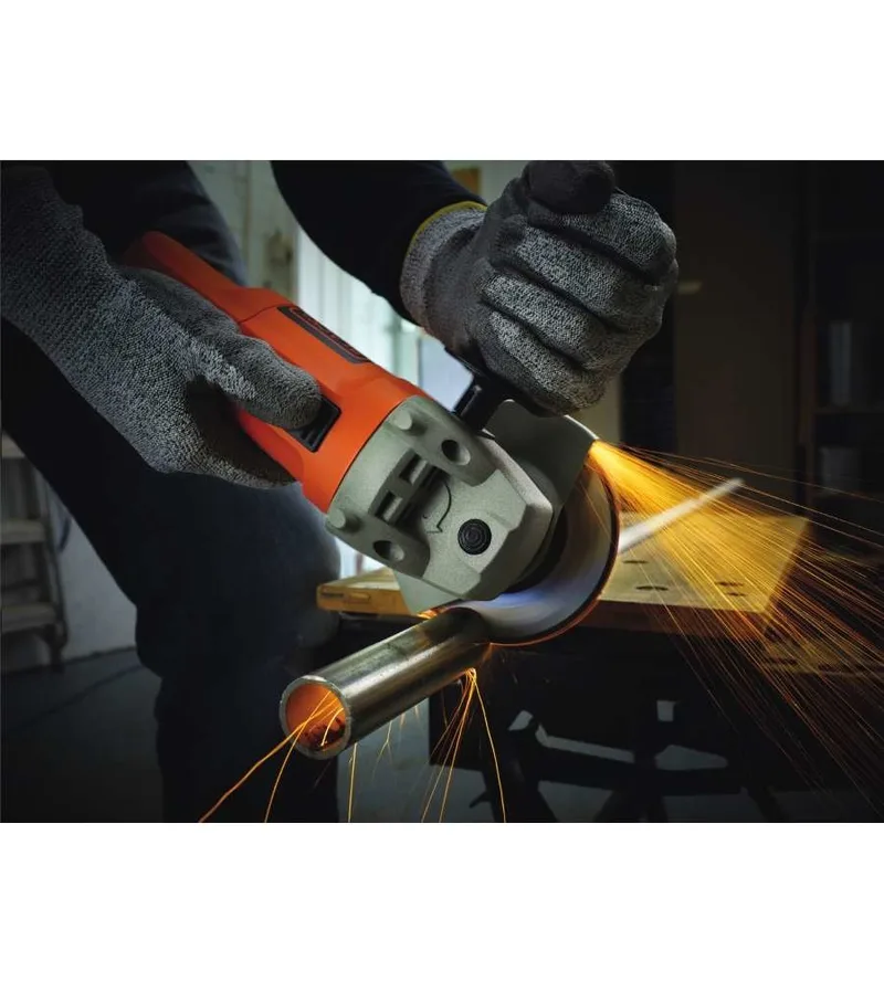 Haakse slijper 750W BEG110A3 Kit Met slijpschijven fra Black+Decker – produktbillede 6 af 8
