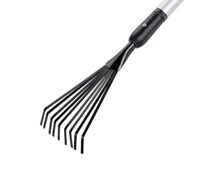 Hark - Telescopische Tuinhark - Uitschuifbare Steel van 78 tot 111 CM - Bladhark - Tuingereedschap Aluminium Steel en Koolstofstalen Kop - Roestvrij - Zilver/Zwart fra Black+Decker – produktbillede 3 af 5