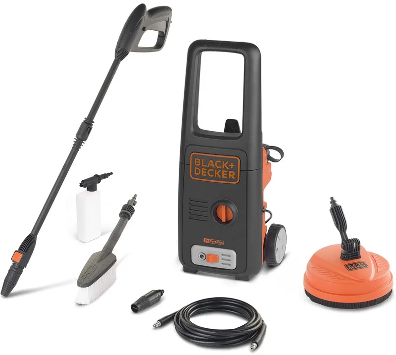 Hogedrukreiniger BXPW1400PE - 8 Accessoires - 1400W - 110 Bar - 390 l/u de Black+Decker – image du produit