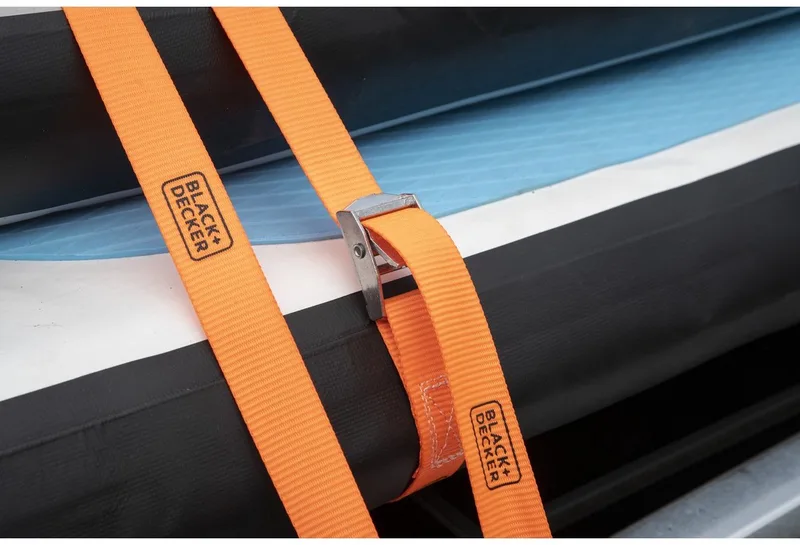 Spanband met Ratel - Sjorband - Draagcapaciteit tot 100 KG - 1 x 5 M de Black+Decker, Orange – image du produit