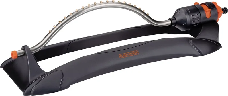 Zwenksproeier 19 Gaatjes - Tuinsproeier met Messing Sproeikoppen - Irrigatiesysteem voor Tuinieren en Gazonbesproeiing - Gazonsproeier Instelbaar von Black+Decker – Produktbild