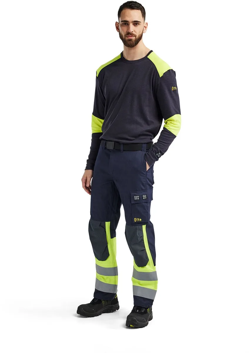 APC 2 MULTINORM INHERENT Werkbroek HEREN Veiligheidsbroek Marineblauw Geel - Brandvertragend - Antistatisch - Ripstop de Blåkläder, Bleu foncé – image du produit