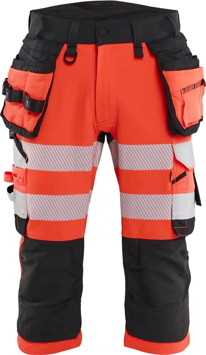 Arbeit-shorts, piratenbroek met hoge zichtbaarheid, 4-way stretch 11231648 de Blåkläder, High Vis Rot, Noir – image du produit