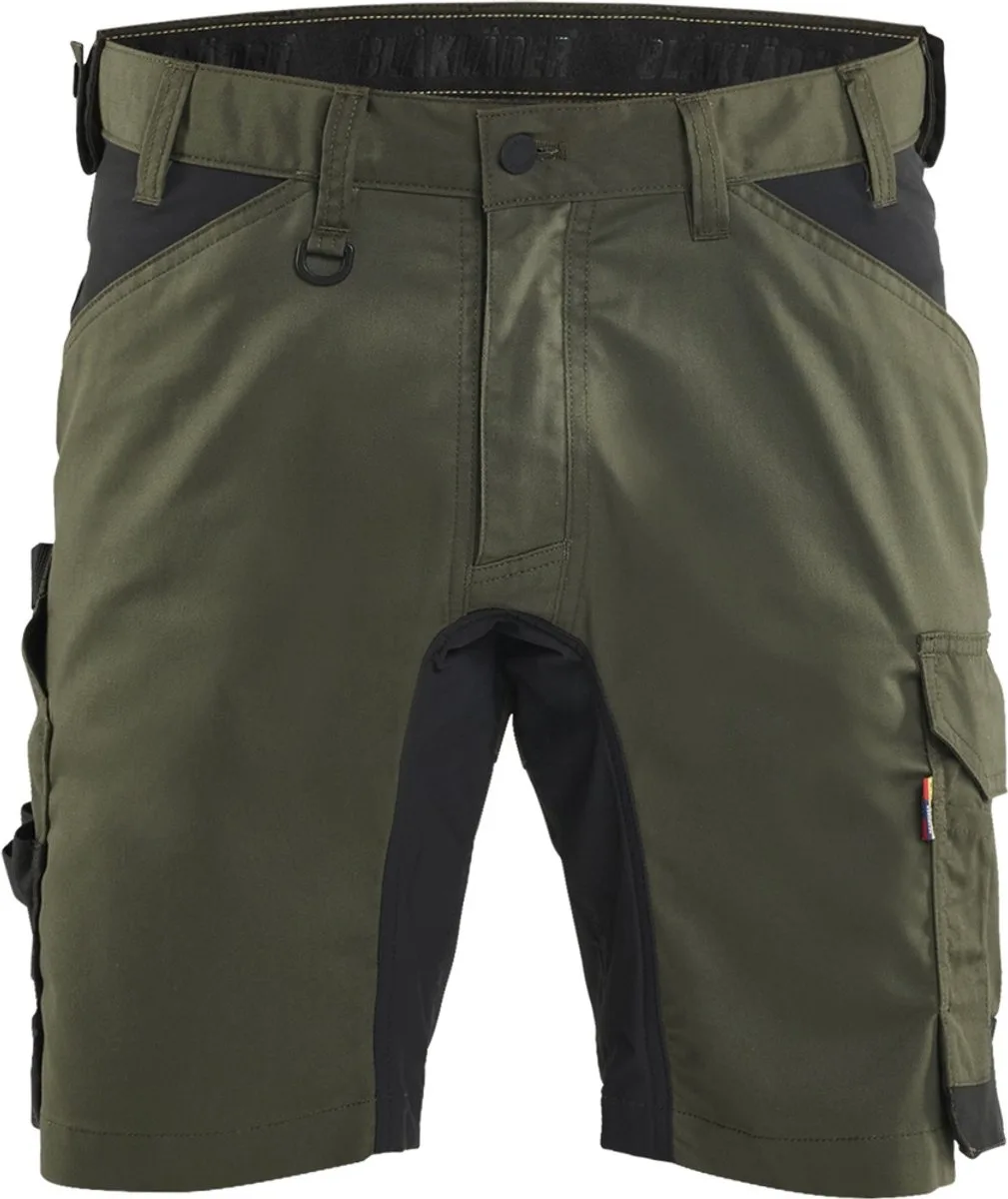 Arbeit-shorts voor vakmensen mit Stretch 17531832 de Blåkläder, Waldgrün, Noir – image du produit