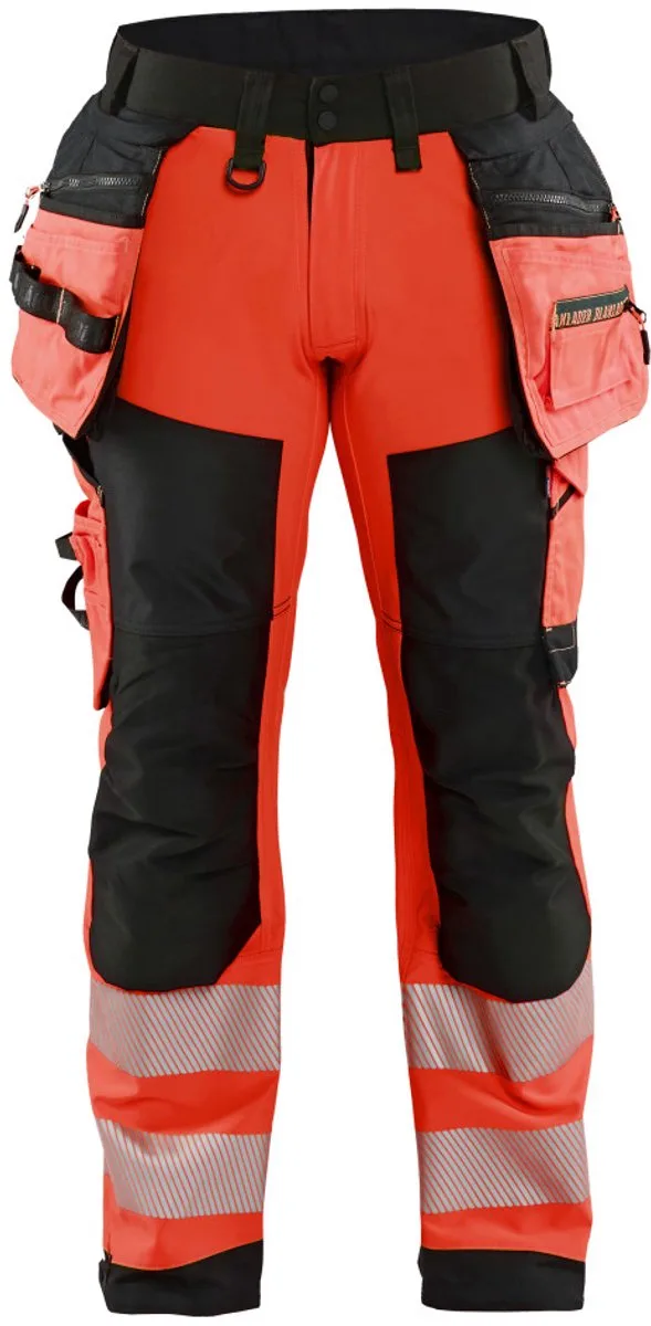 Blaklader 1820-2513 Softshell Werkbroek High Vis - High Vis Rood/Zwart de Blåkläder, High Vis Rood, Noir, C150 – image du produit