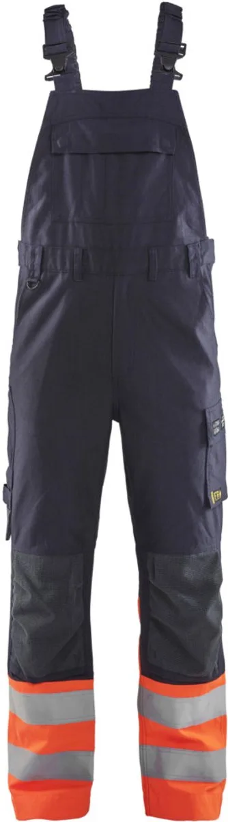 Blaklader 2888-1513 Bretelbroek Multinorm Inherent Klasse 1 - Marineblauw/Oranje van Blåkläder, Marineblauw, Oranje, C48 – productafbeelding